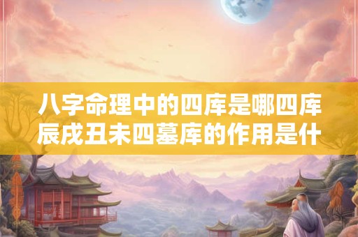 八字命理中的四库是哪四库辰戌丑未四墓库的作用是什么