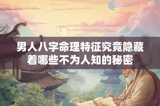 男人八字命理特征究竟隐藏着哪些不为人知的秘密