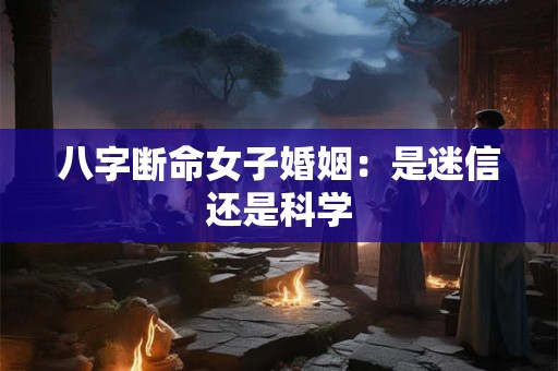 八字断命女子婚姻：是迷信还是科学