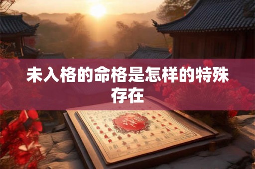 未入格的命格是怎样的特殊存在