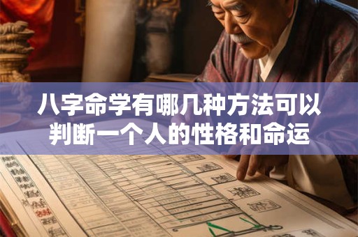 八字命学有哪几种方法可以判断一个人的性格和命运