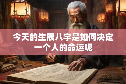 今天的生辰八字是如何决定一个人的命运呢