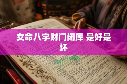女命八字财门闭库 是好是坏
