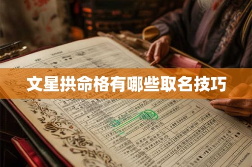 文星拱命格有哪些取名技巧