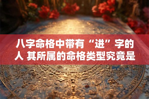 八字命格中带有“进”字的人 其所属的命格类型究竟是什么 八字命格中带有“进”字的人 其所属的命格类型究竟是什么