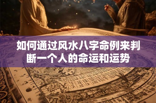 如何通过风水八字命例来判断一个人的命运和运势