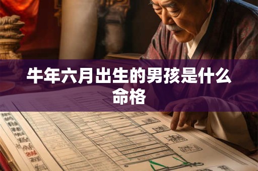牛年六月出生的男孩是什么命格