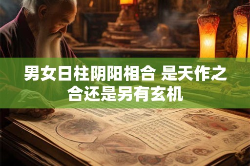 男女日柱阴阳相合 是天作之合还是另有玄机