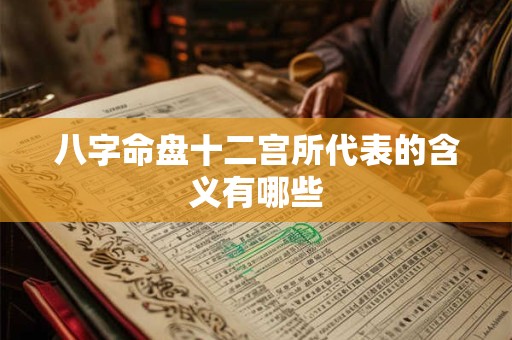 八字命盘十二宫所代表的含义有哪些