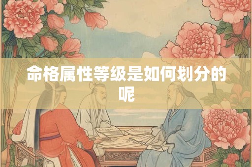 命格属性等级是如何划分的呢