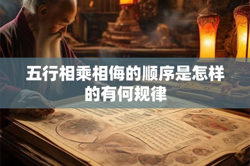 五行相乘相侮的顺序是怎样的有何规律
