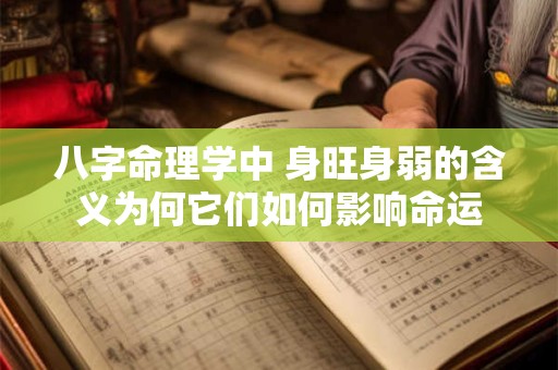 八字命理学中 身旺身弱的含义为何它们如何影响命运