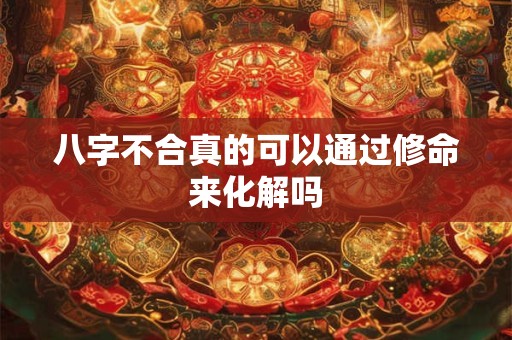 八字不合真的可以通过修命来化解吗