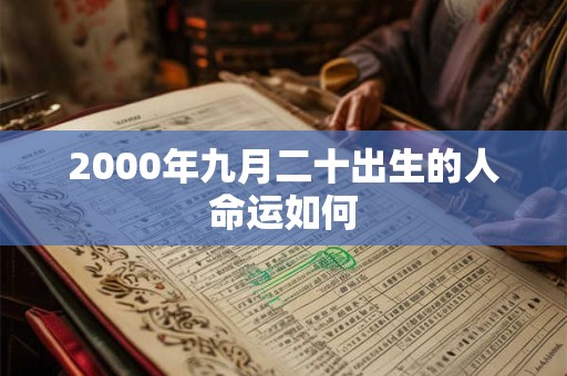 2000年九月二十出生的人命运如何