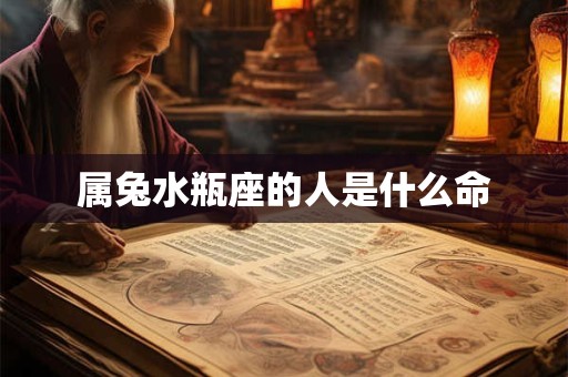 属兔水瓶座的人是什么命 属兔水瓶座的人是什么命