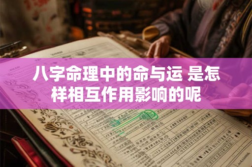 八字命理中的命与运 是怎样相互作用影响的呢