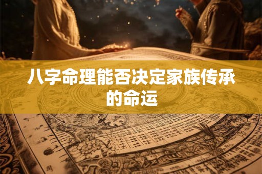 八字命理能否决定家族传承的命运