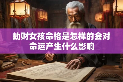 劫财女孩命格是怎样的会对命运产生什么影响