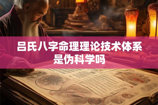 吕氏八字命理理论技术体系是伪科学吗