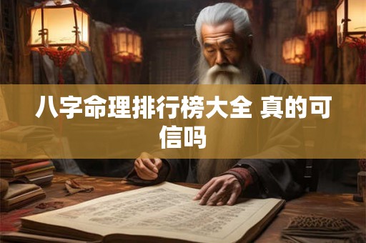八字命理排行榜大全 真的可信吗