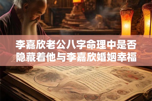 李嘉欣老公八字命理中是否隐藏着他与李嘉欣婚姻幸福的秘密