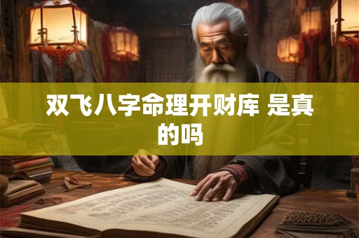 双飞八字命理开财库 是真的吗