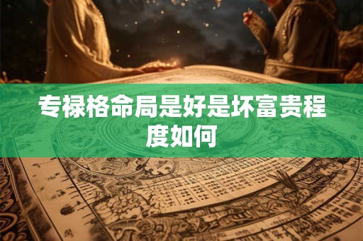 专禄格命局是好是坏富贵程度如何