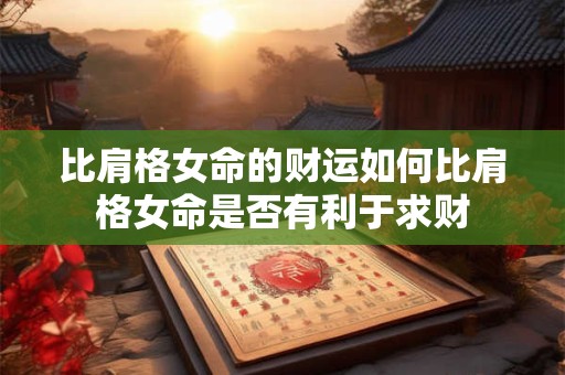比肩格女命的财运如何比肩格女命是否有利于求财
