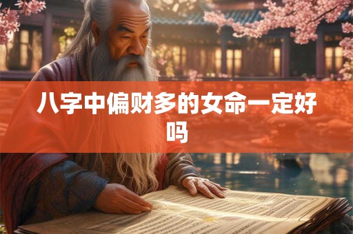 八字中偏财多的女命一定好吗 八字中偏财多的女命一定好吗