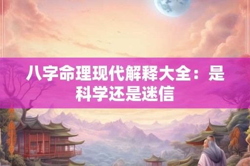 八字命理现代解释大全：是科学还是迷信