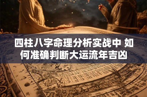 四柱八字命理分析实战中 如何准确判断大运流年吉凶