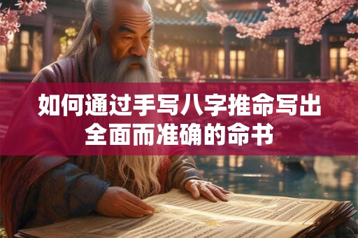 如何通过手写八字推命写出全面而准确的命书