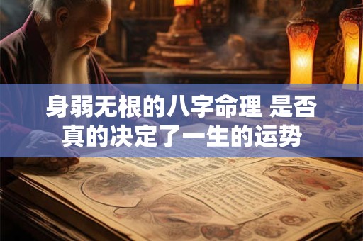 身弱无根的八字命理 是否真的决定了一生的运势