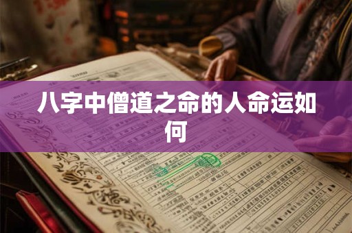 八字中僧道之命的人命运如何