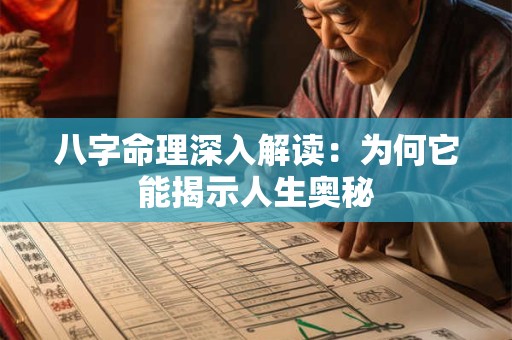 八字命理深入解读：为何它能揭示人生奥秘