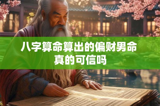 八字算命算出的偏财男命 真的可信吗