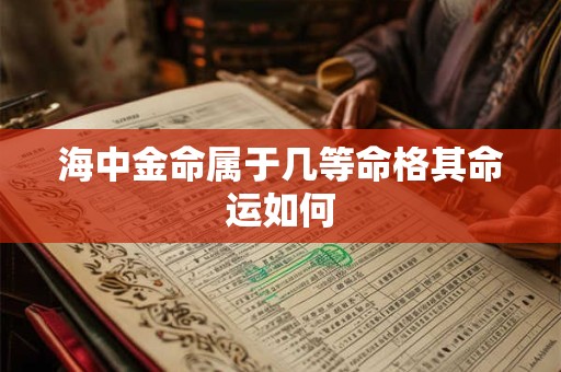 海中金命属于几等命格其命运如何