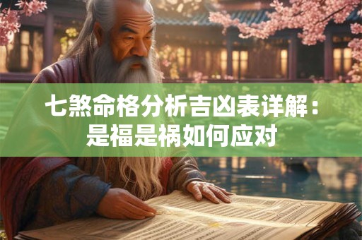七煞命格分析吉凶表详解：是福是祸如何应对