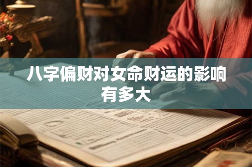 八字偏财对女命财运的影响有多大