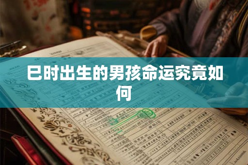 巳时出生的男孩命运究竟如何