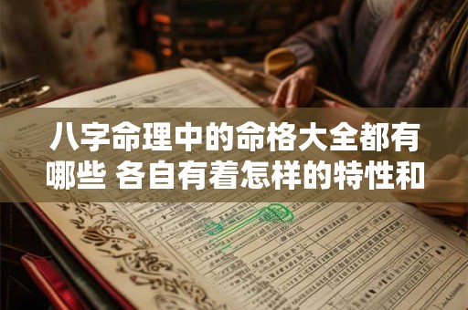 八字命理中的命格大全都有哪些 各自有着怎样的特性和命运走势