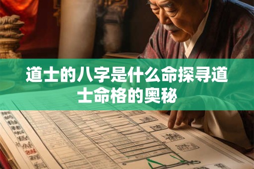 道士的八字是什么命探寻道士命格的奥秘 道士的八字是什么命探寻道士命格的奥秘