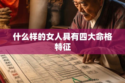 什么样的女人具有四大命格特征