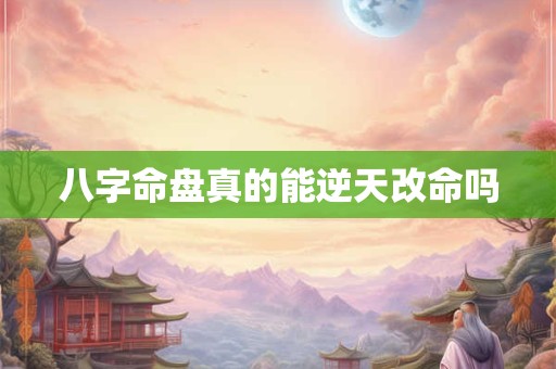 八字命盘真的能逆天改命吗