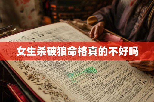 女生杀破狼命格真的不好吗