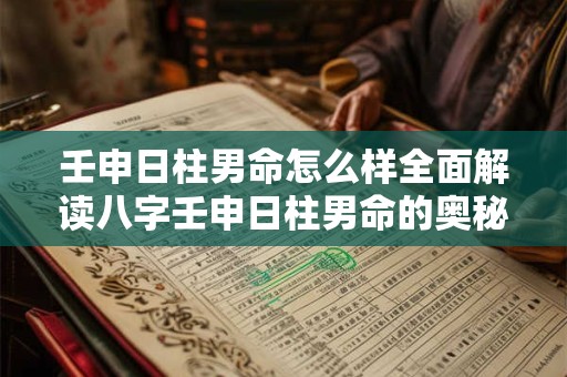 壬申日柱男命怎么样全面解读八字壬申日柱男命的奥秘