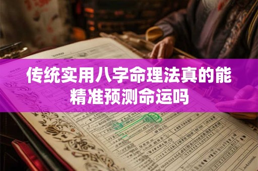 传统实用八字命理法真的能精准预测命运吗