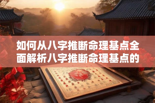 如何从八字推断命理基点全面解析八字推断命理基点的关键步骤