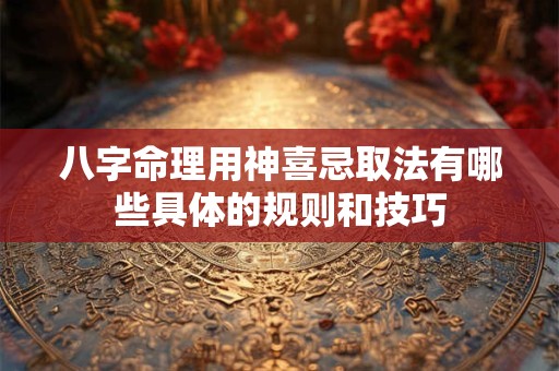 八字命理用神喜忌取法有哪些具体的规则和技巧