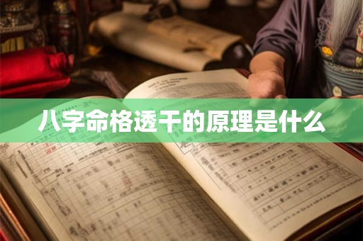 八字命格透干的原理是什么